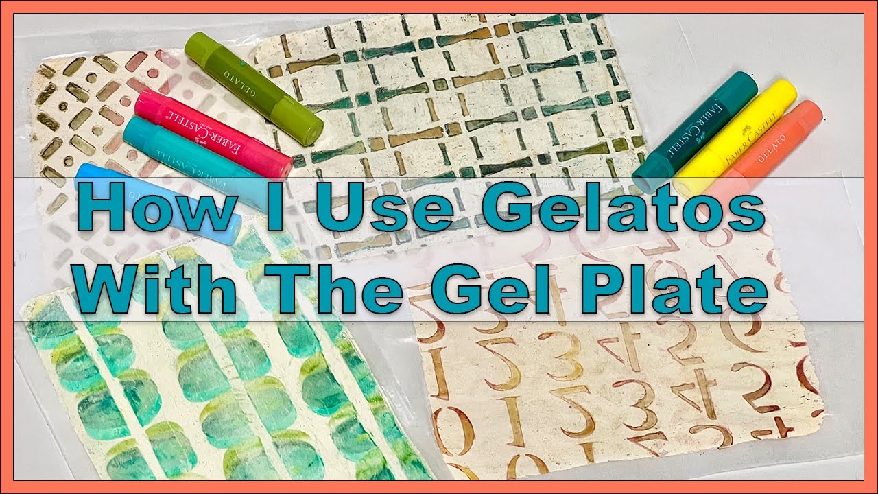 How I use Gelatos With The Gel Plate & Creating Collage Papers