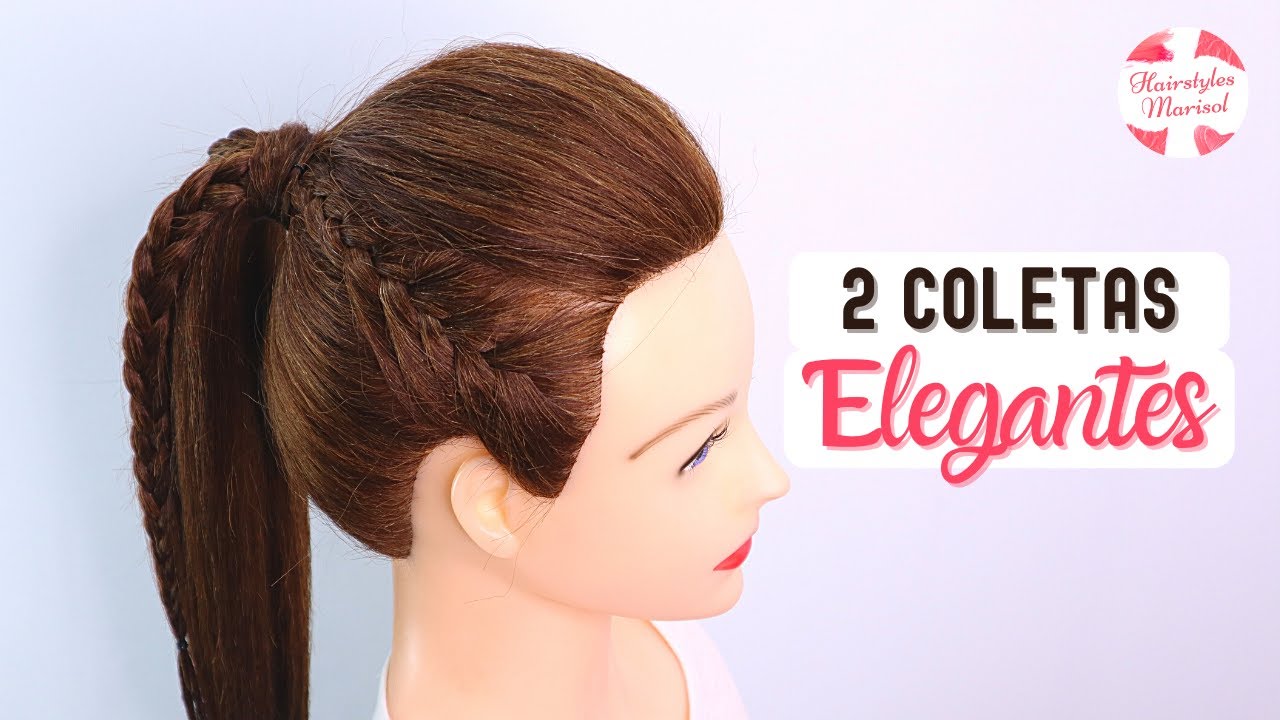 👧2 COLETAS ALTAS con TRENZAS F&Aacute;CILES Y BONITAS | PEINADOS con COLETAS