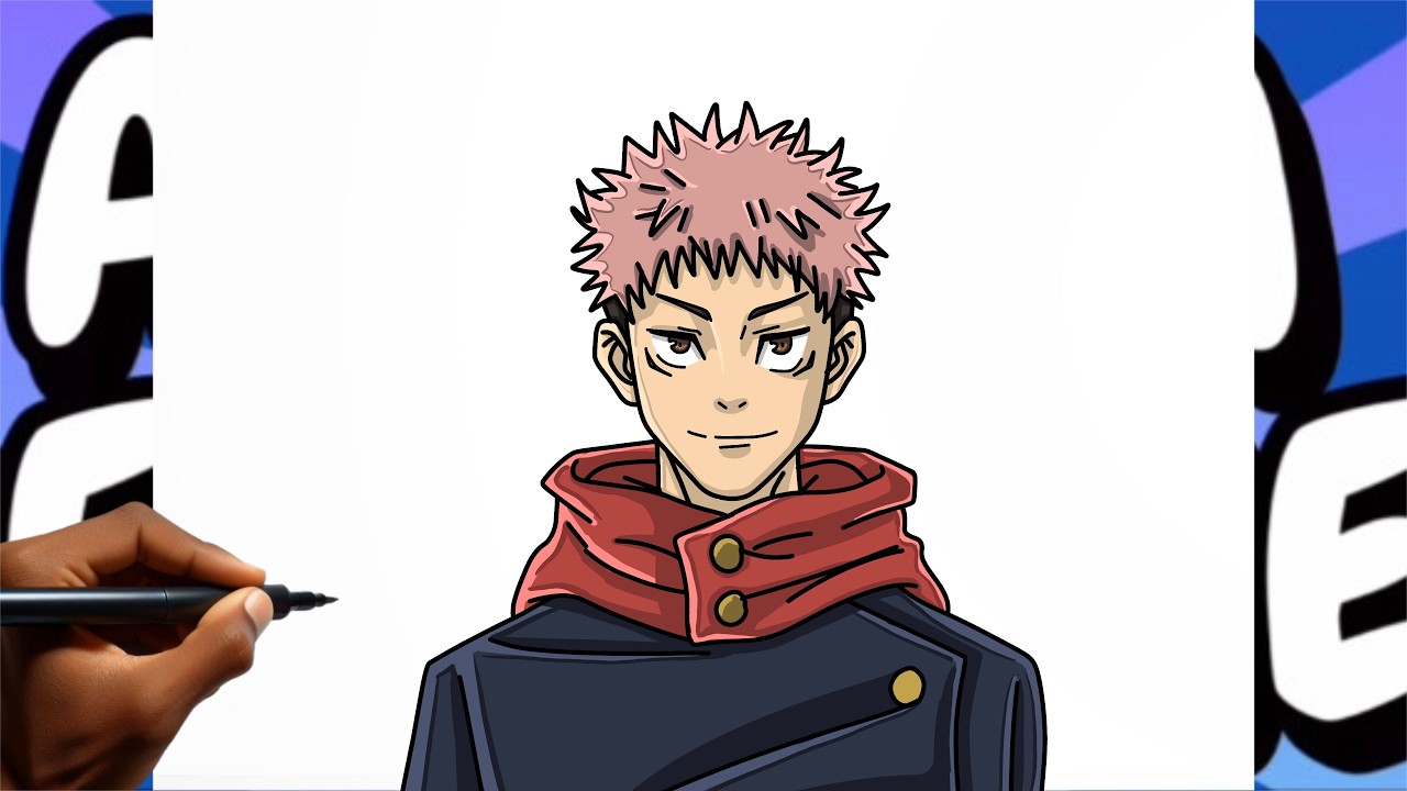 How to Draw Yuri Itadori Jujutsu Kaisen Easy Step by step