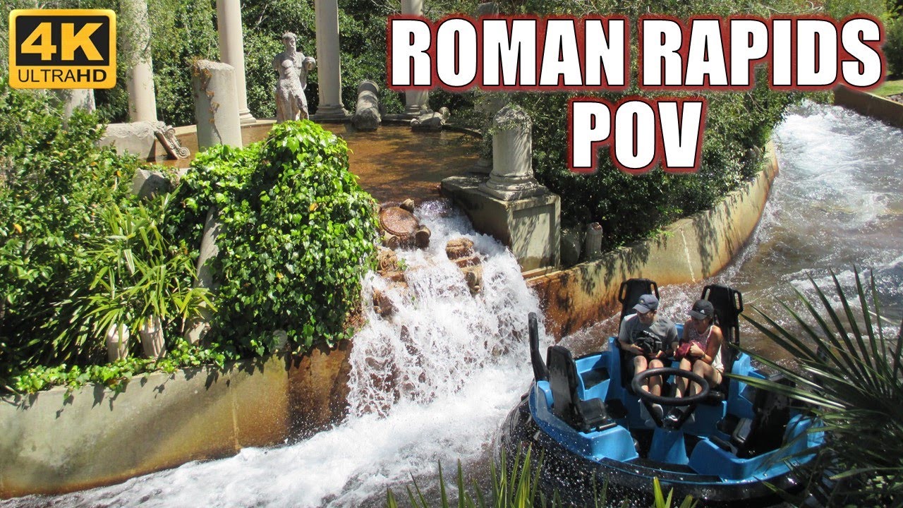Roman Rapids POV (4K 60FPS), Busch Gardens Williamsburg Intamin River Rapids | Non-Copyright