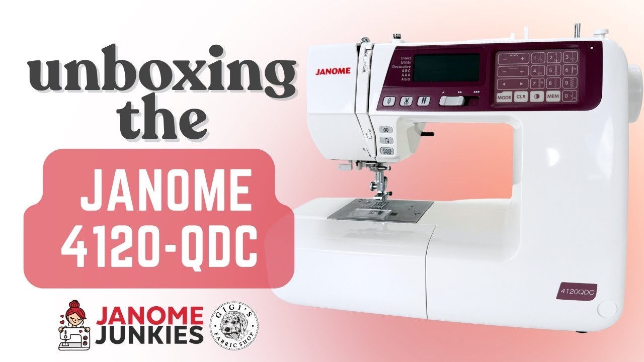 Распаковка и обзор швейной машины Janome 4120 QDC — 120 строчек, нитеобрезатель и функции для пут...