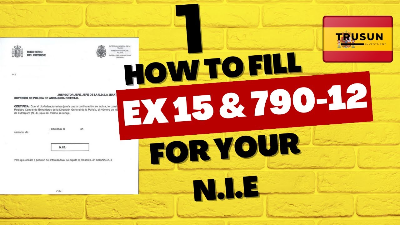 🖊 How to Complete Modelo EX15 for NIE Application: Step by Step✅