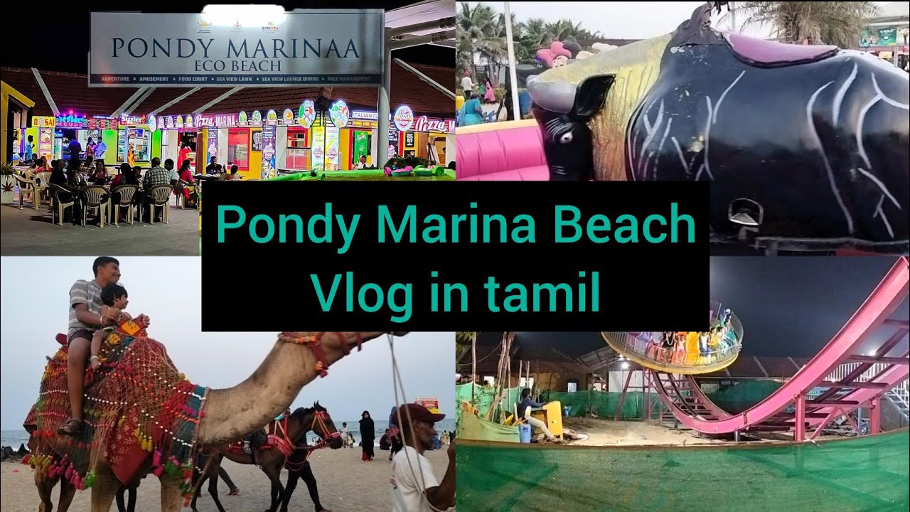 Pondy Marina Beach Vlog In Tamil 🤩| Pondicherry Beach | Marina Beach in pondy | Hidden Gem in Pondy