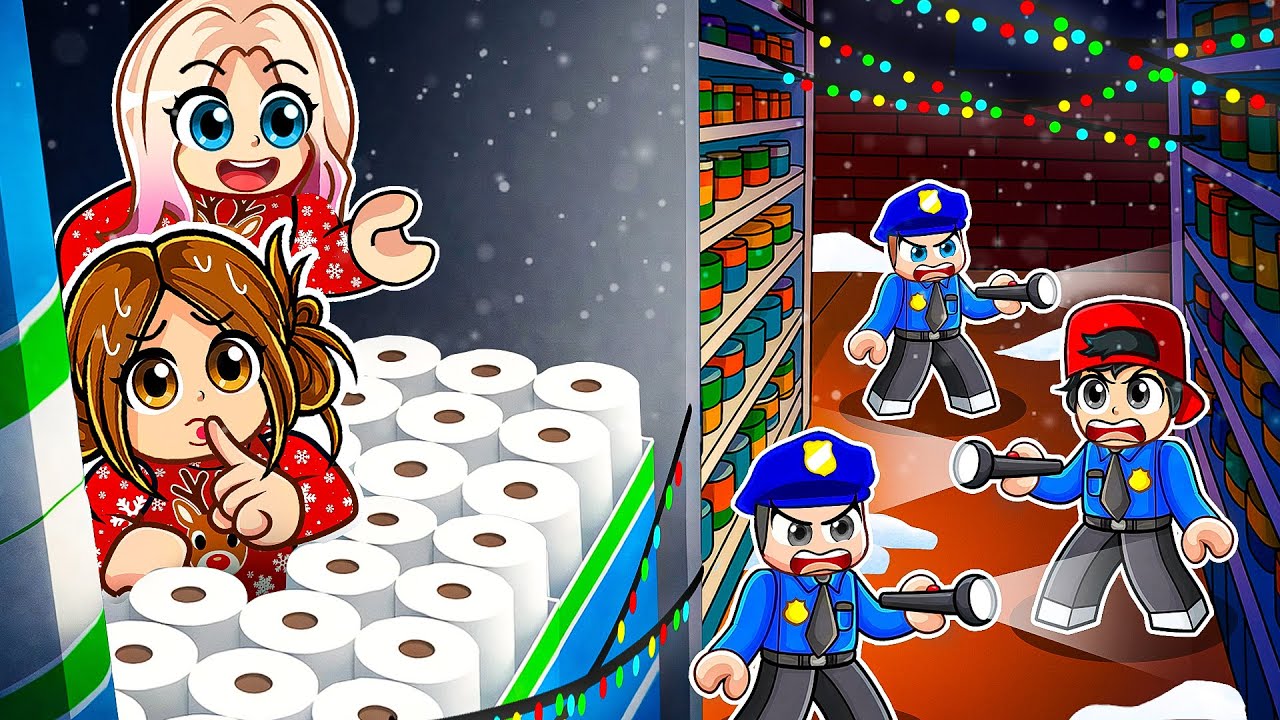 Megamarkette Kapalı Kaldık! 🛒 Acaba &Ccedil;ıkabilecek miyiz? 🔑 Roblox Survive Overnight in a Megastore