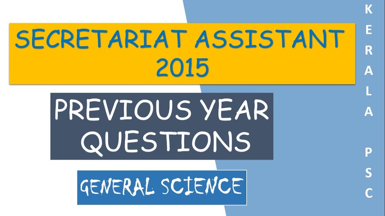 Secretariat Assistant Previous year questions  PART-1