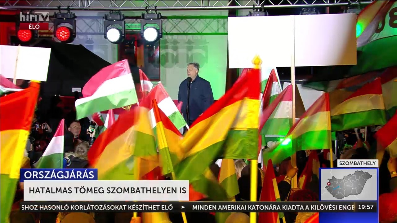 Orb&aacute;n Viktor orsz&aacute;gj&aacute;r&aacute;sa - Szombathely - H&iacute;rTV
