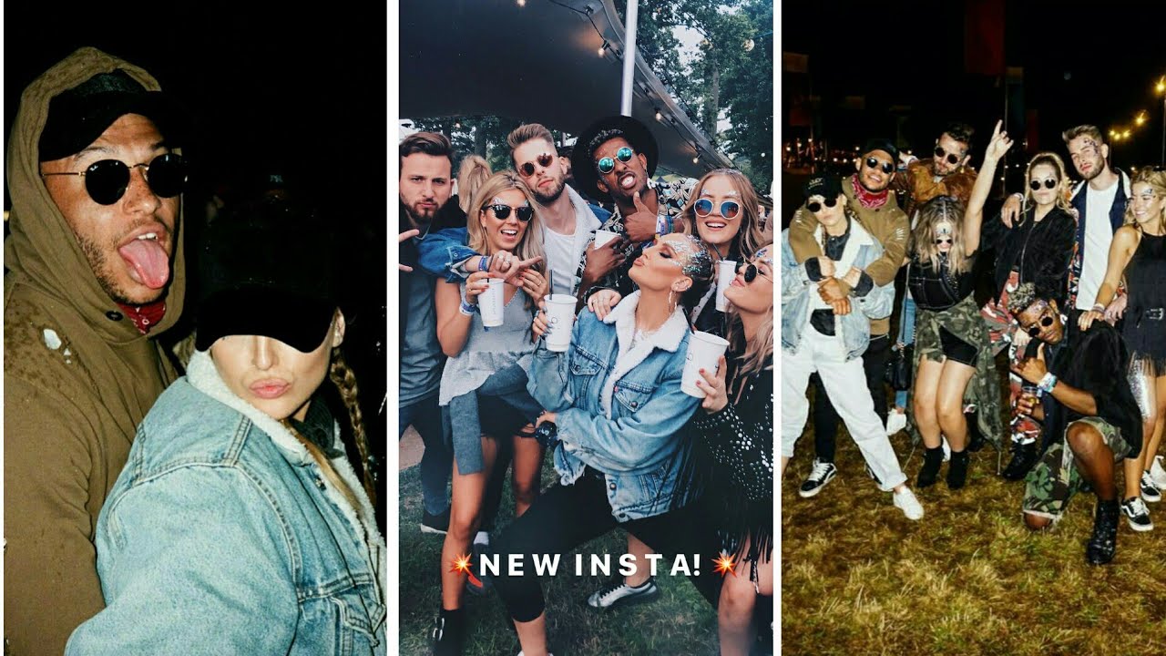 Perrie Edwards and Alex Oxlade-Chamberlain with friends Instagram Stories during the month of August