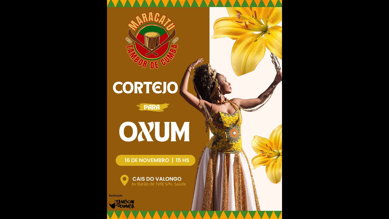 CORTEJO  PARA OXUM NO CAIS DO VALONGO -RIO DE JANEIRO