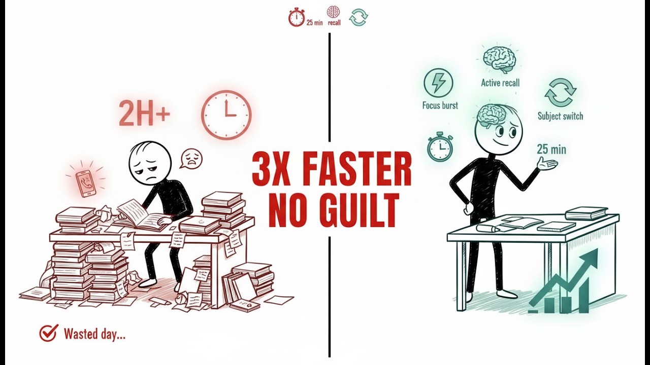 How to Study 3x Faster Without Feeling Guilty
