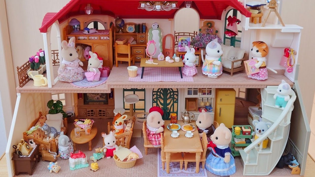 シルバニアファミリー きらめく水辺の赤い屋根のお家 リーメント rolife ミニチュア sylvanianfamilies calicocritters 森林家族