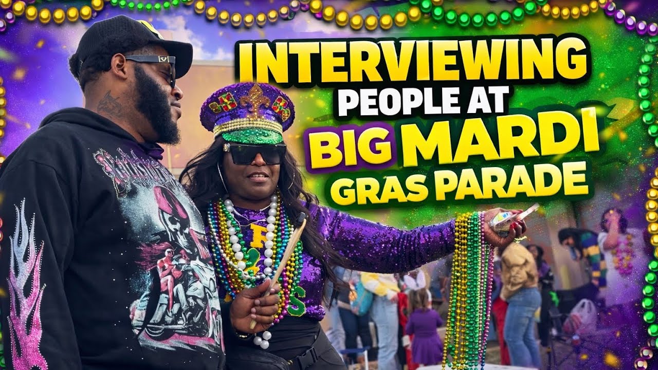 Interviewing People at Mardi Gras Gone CRAZY! 😂🎭 