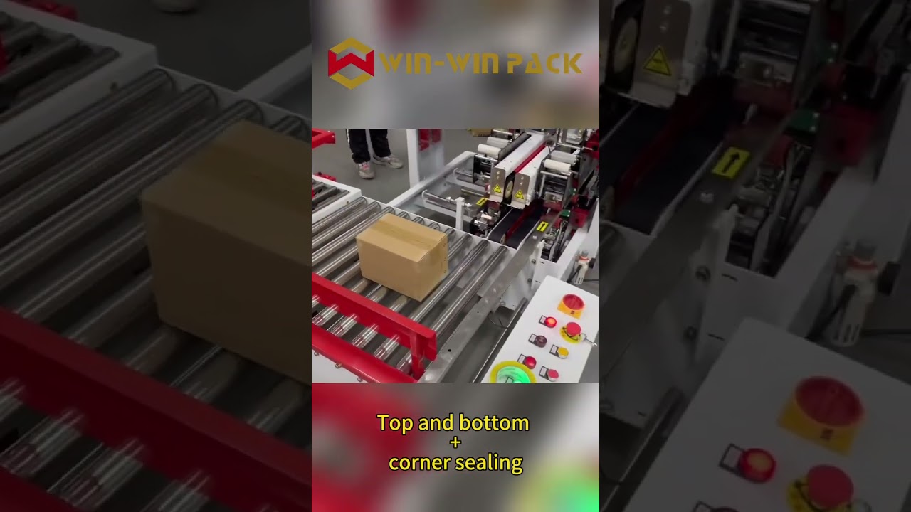 H-type carton sealer：top & bottom with corner sealing case sealer #cartonsealer #casesealer #shorts