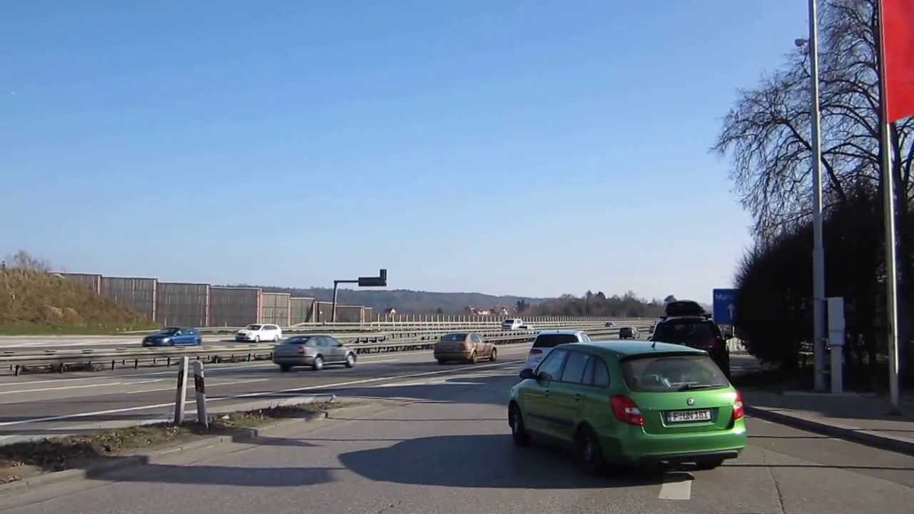 Rasthaus Holledau near Munich - Cars ZOOMING BY on the AUTOBAHN