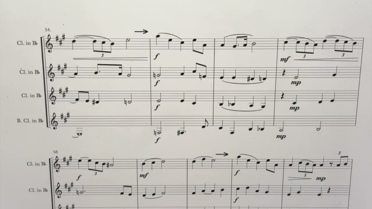 O For the Wings of a Dove, Felix Mendelssohn arranged for Clarinet Quartet by Jon Olejnik