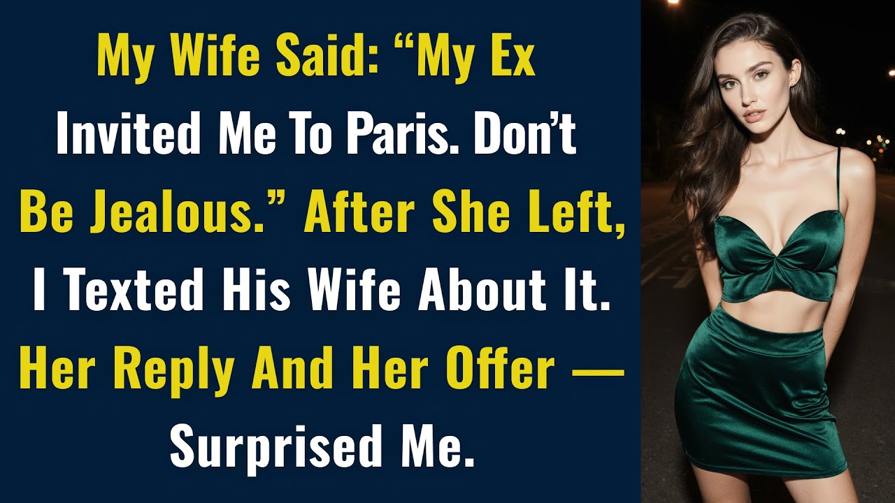 My Wife Said: “My Ex Invited Me To Paris. Don’t Be Jealous.” After She Left, I Texted His Wife...
