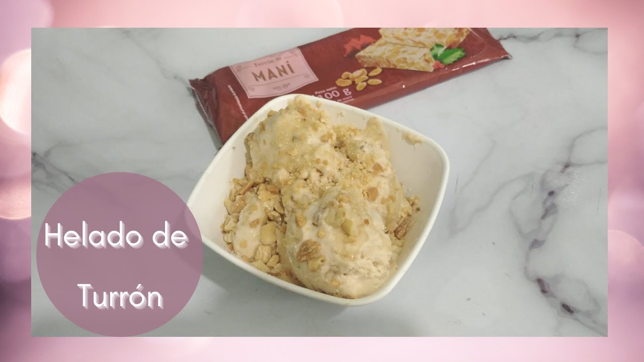 Como hacer HELADO casero de TURRON sin Heladera | helado de turrón sin huevo