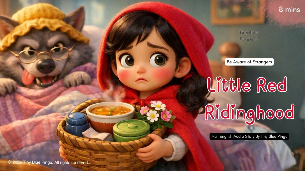 Little Red Riding Hood Story for Kids | Stranger Safety & Listening Skills | Tiny Blue Pingu
