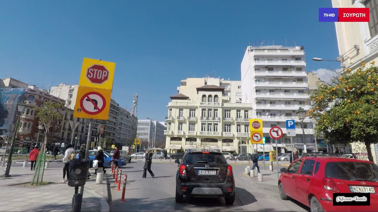 Driving Downtown Thessalonikh 4k GREECE