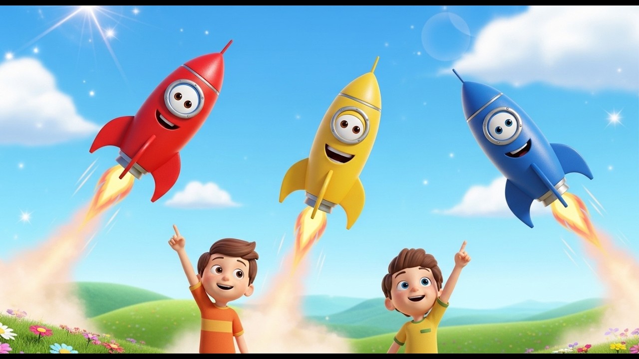 Trois petites fusées jouets, vlan vlan vlan | Chanson de l'espace pour enfants