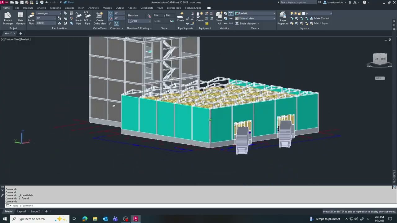 Industrial Building 3D Modeling Tutorial | Structure, Floors, Stairs & Equipment