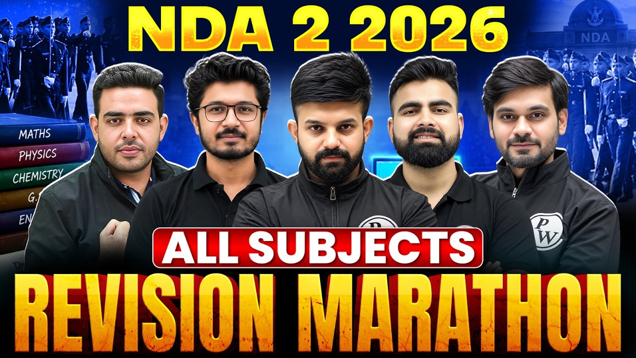 COMPLETE NDA 2 2026 REVISION MARATHON | ALL SUBJECTS IMPORTANT CONCEPTS