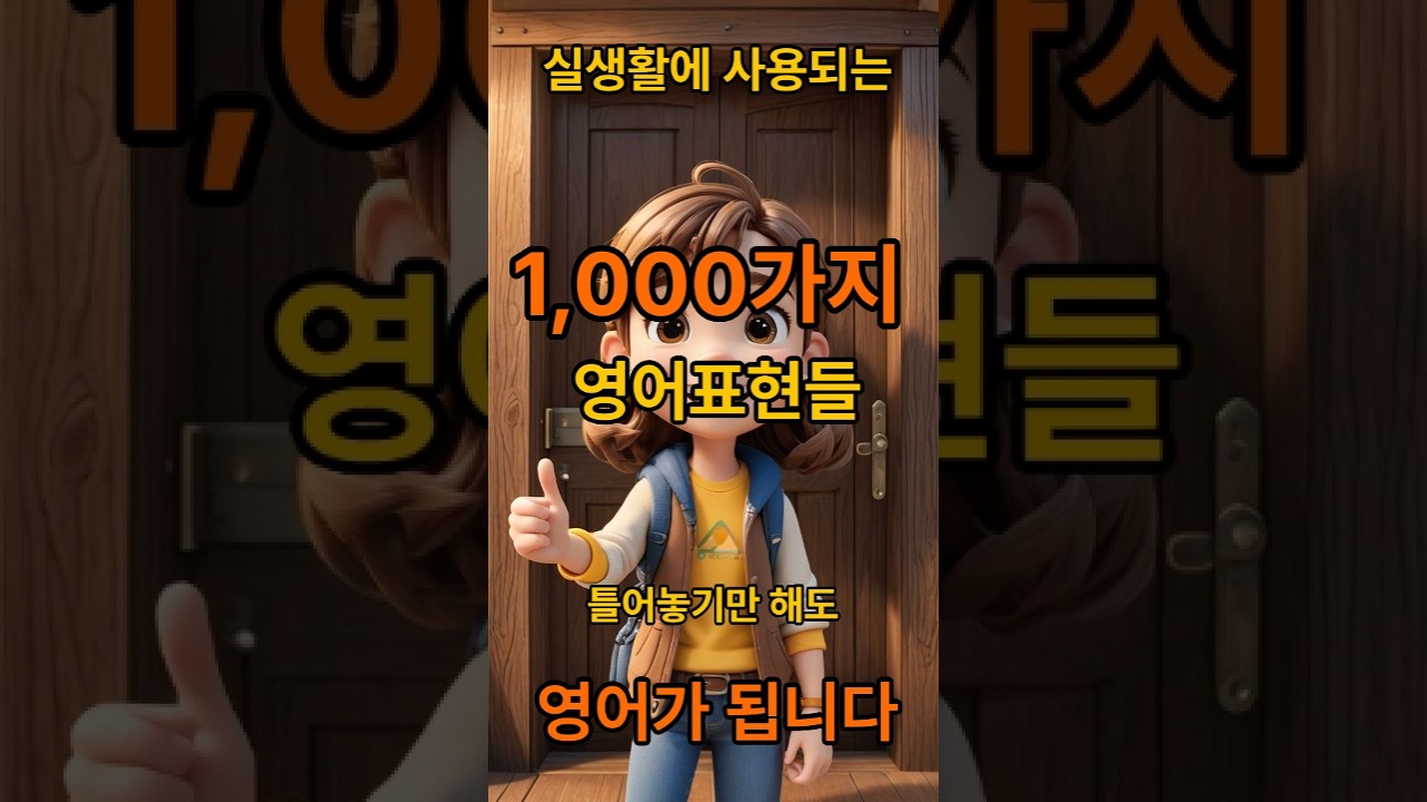 원어민이 매일같이 사용하는 1,000가지 일상생활표현 모음.매일 추가 업데이트 한글 발음표기. #생활영어 #영어회화 #시니어영어