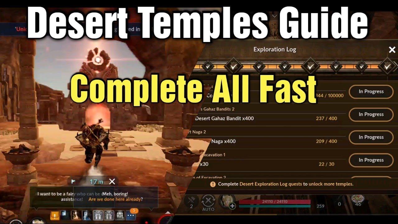 Black Desert Mobile Great Desert Temples Guide: Fast Completion & All Rewards