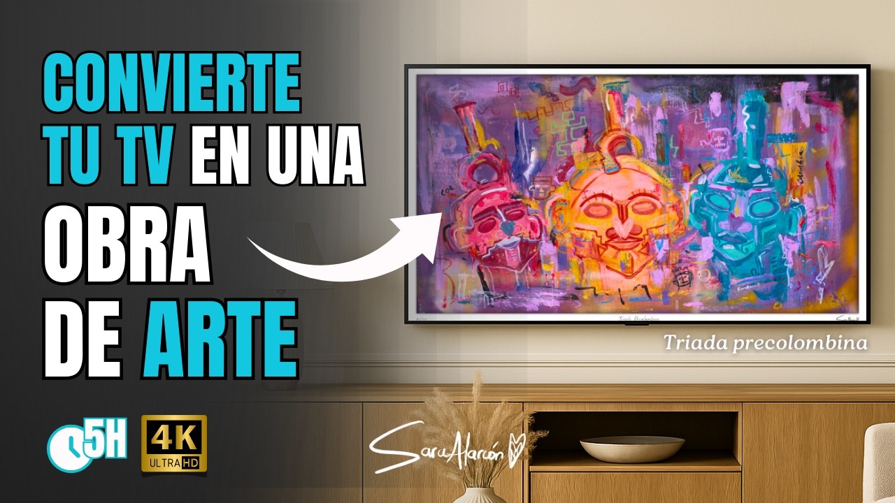 Triada Precolombina: Cuadro Decorativo para TV | Fondo Artístico 4K