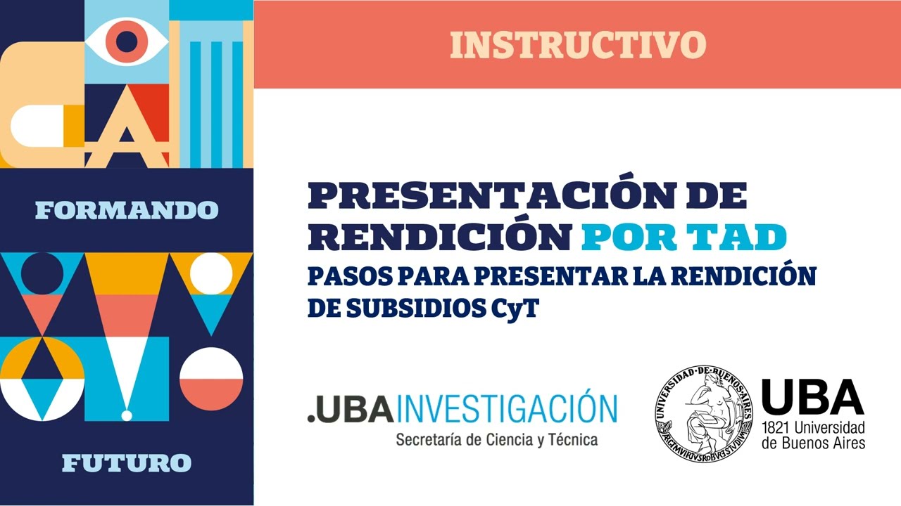 Presentaci&oacute;n de Rendici&oacute;n por TAD UBA