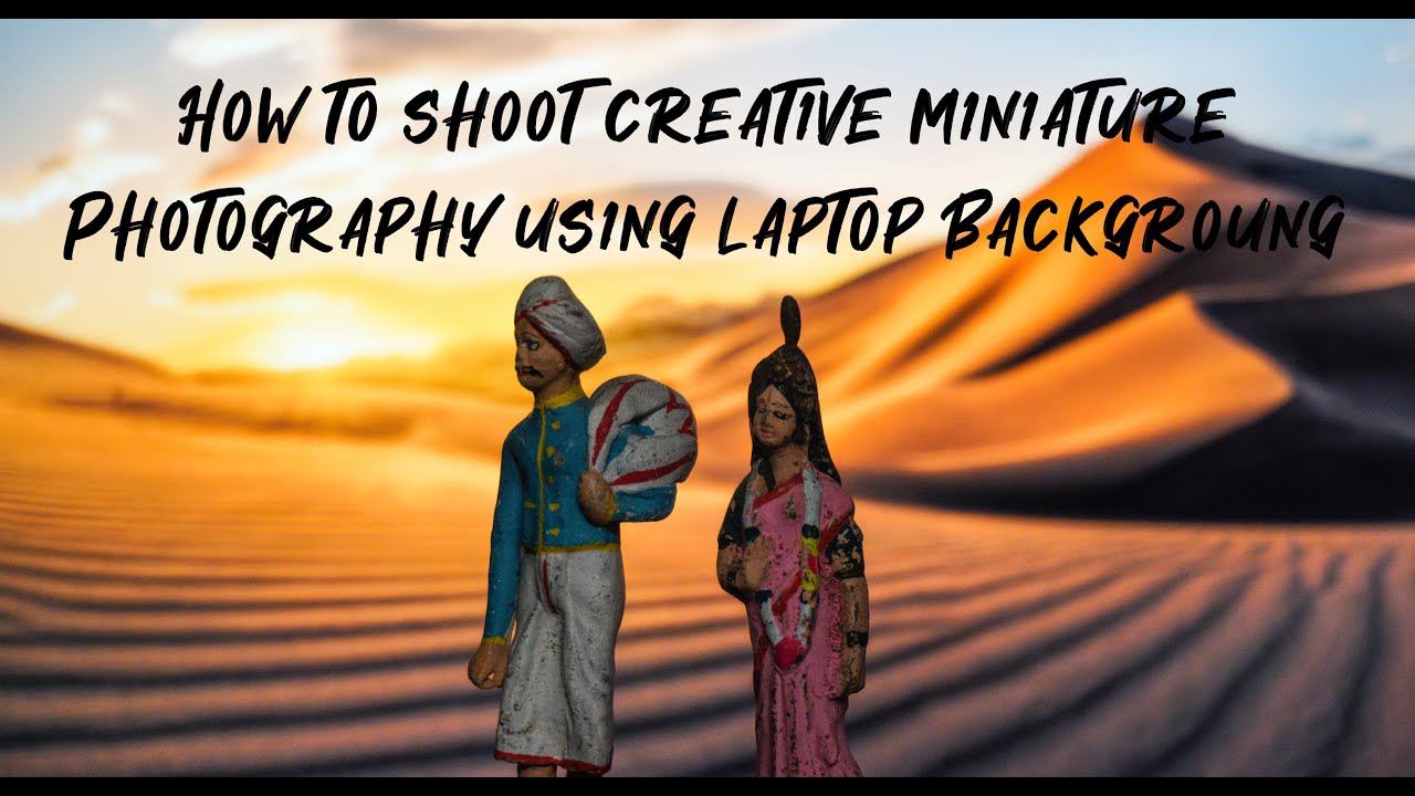 How to Shoot Creative Miniature Photography using Laptop Background #shorts