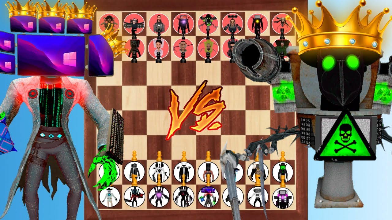 Skibidi Toilet Tournament | Team PCMan Titan vs Plague SCP 049 on chess board