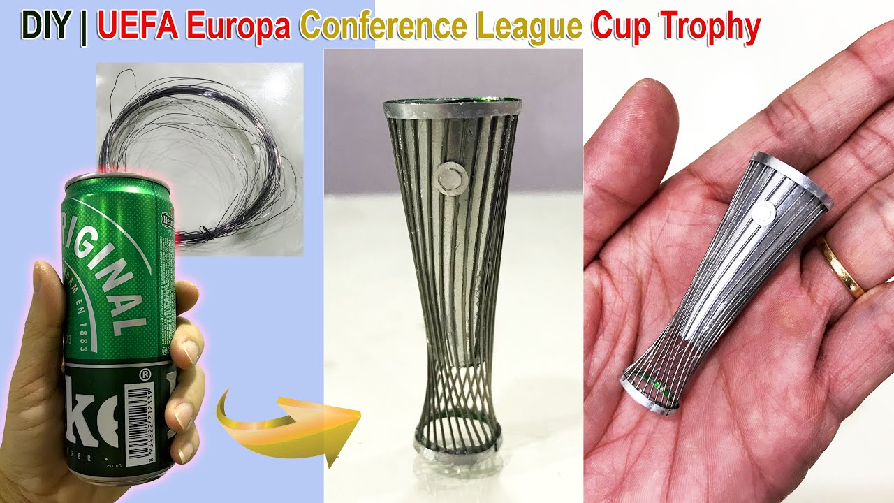 How to make UEFA Europa Conference League Cup Trophy | Kheoleodoitay