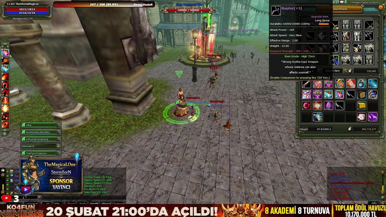 #KO4FUN 🏆  TheMagicaLOne / Mage PK 🔥NEMESIS AÇILDI 🔥 #Knight Online PVP #Canlı Yayın