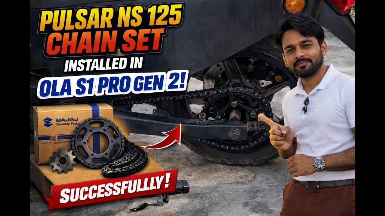 🔥🔥OLA S1 PRO Gen 2 mein Pulsar ka original chain set 🤯🔥🔥 #olas1pro #olaelectric