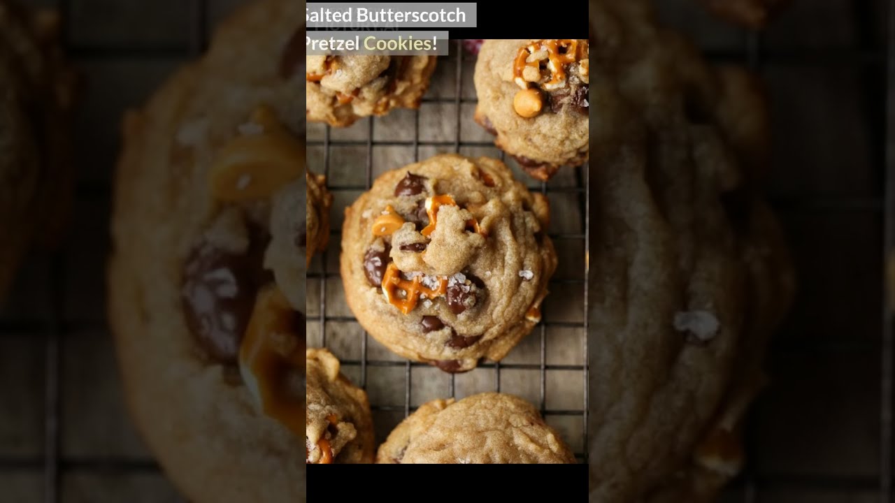 Sweet & SALTY Butterscotch Pretzel Cookies!