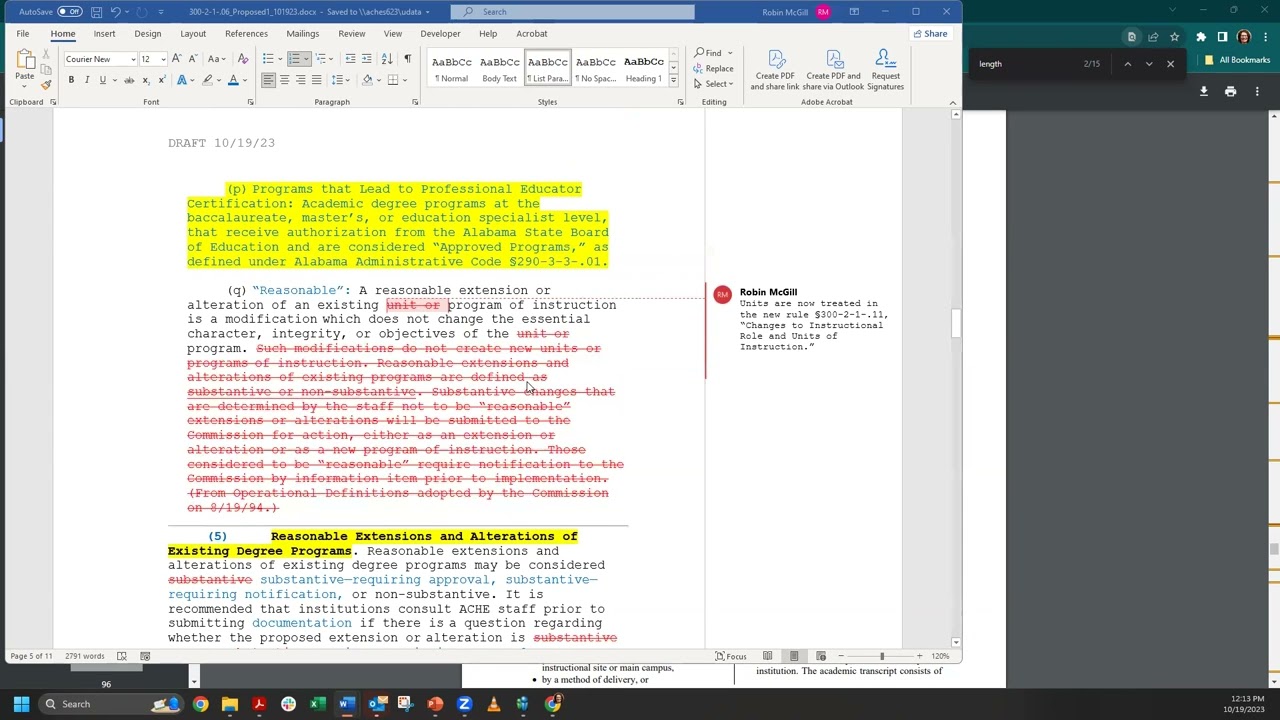 Administrative Procedures Open Forum-More Updates to Chapter 300-2-1-.06 (Posted 10-20-2023)