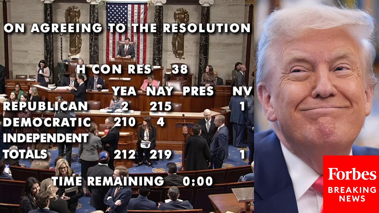 BREAKING NEWS: House Blocks War Powers Resolution To Curb Trump's Military Action In Iran