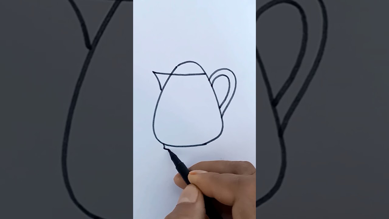 How to Draw Easy Kettle #shorts #galaxyartandcraft