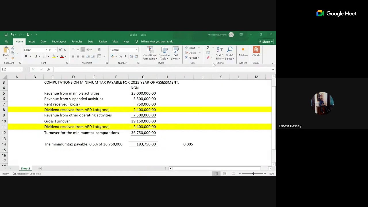 TEDT & OTHER BASIS OF TAX COMPUTATIONS