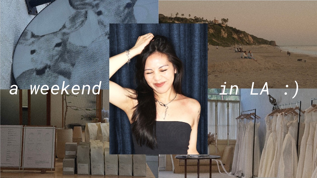 a weekend in la ⋆˚꩜｡ cafe hopping, self-studio photoshoot, trying on wedding dresses :')