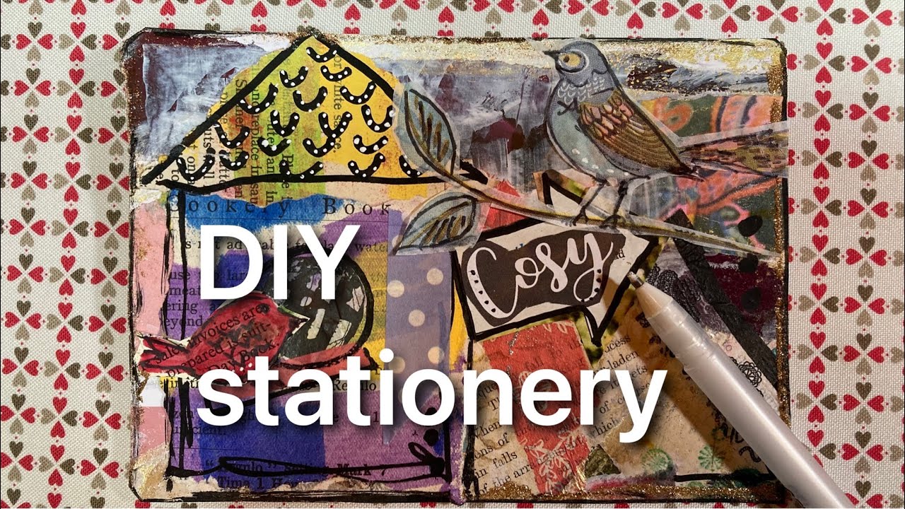 DIY Stationery postcards whimsical birdhouse master board Part 2 art prompts