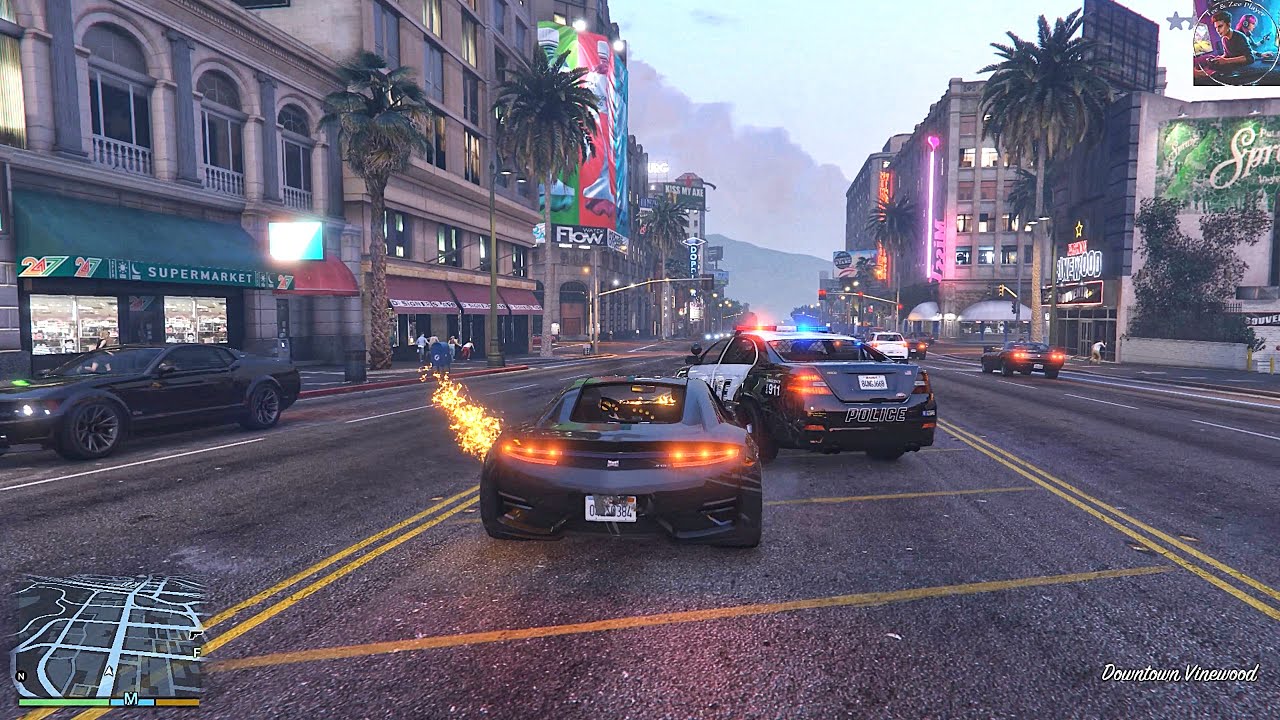 Dinka Jester in GTA V - Police Chase #10 - Grand Theft Auto V