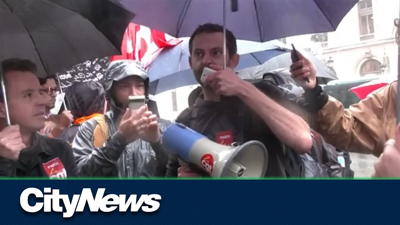 French Apple store workers stage protest on iPhone 15 launch day