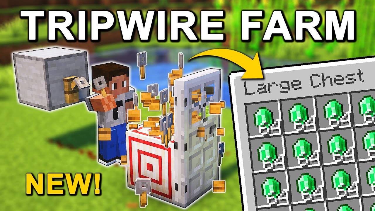 New Tripwire Hook Emerald Farm in Minecraft 1.21.4 (Tutorial)