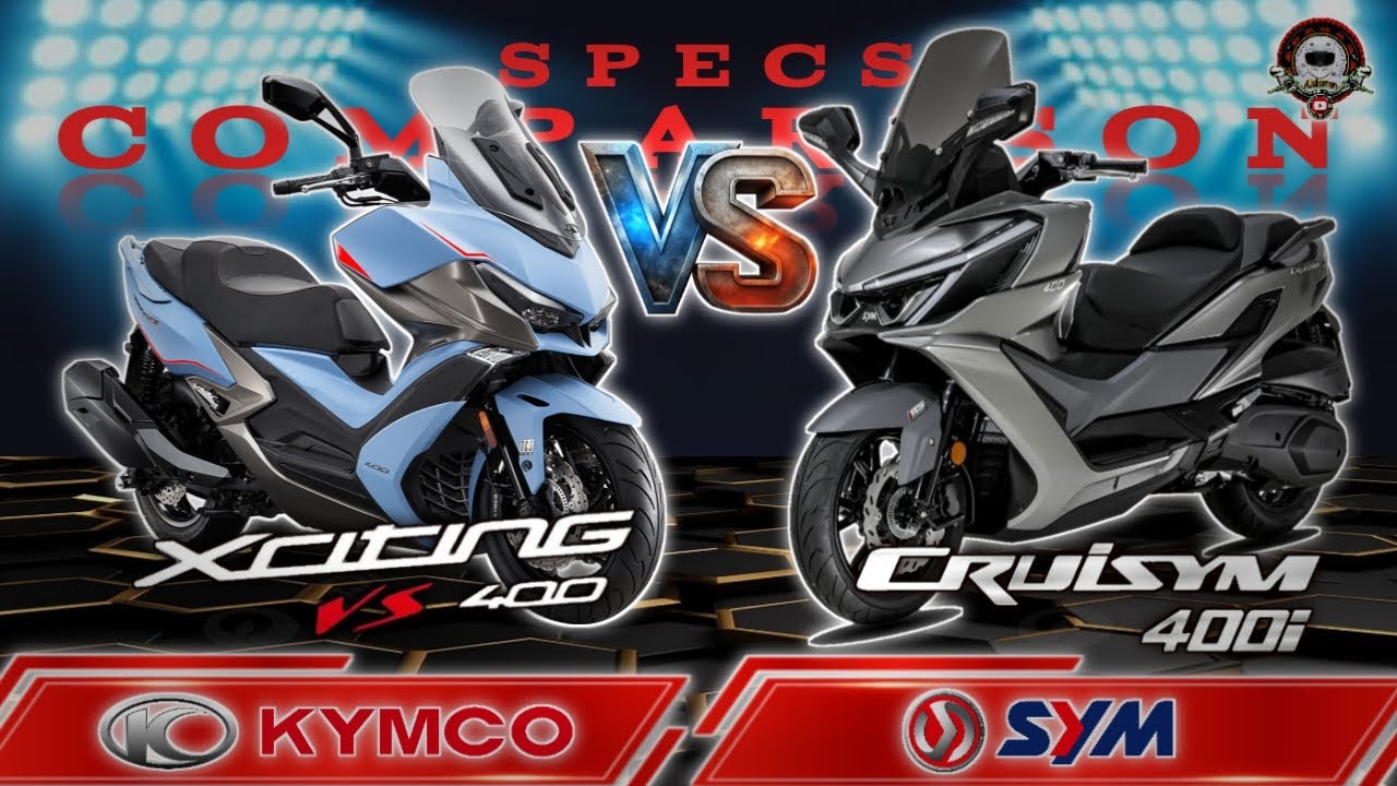Сравнение характеристик KYMCO XCITING VS 400 и SYM CRUISYM 400i