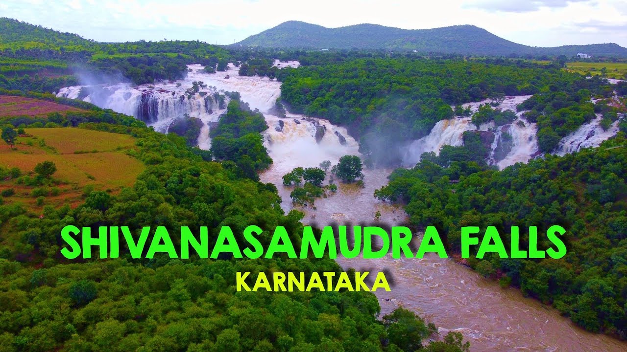 Shivanasamudra falls aerial view | Barachukki | Gaganachukki