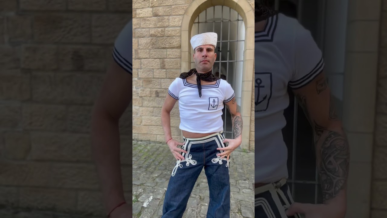 Grwm: sailor outfit by @jeanpaulgaultier #jeanpaulgaultier #fashion #grwm #outfit #ootd #sailor