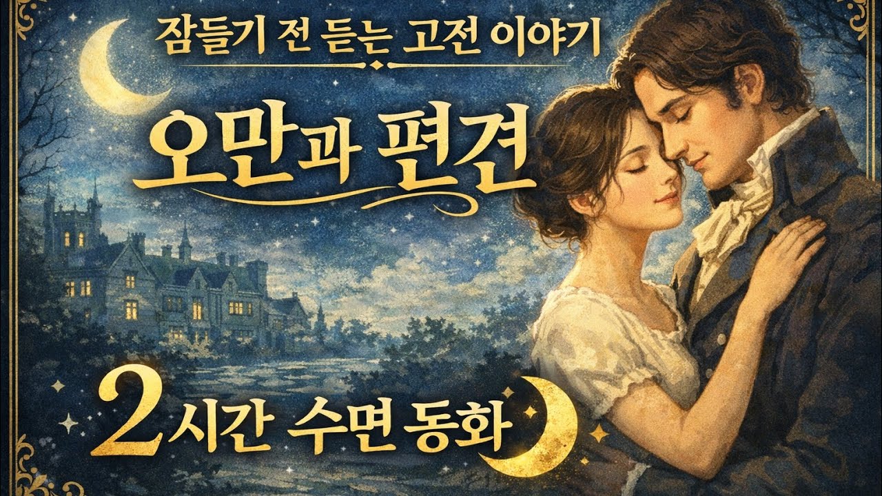 잠들기 전 듣는 고전 이야기 🌙 오만과 편견 | 조용한 2시간 수면 낭독