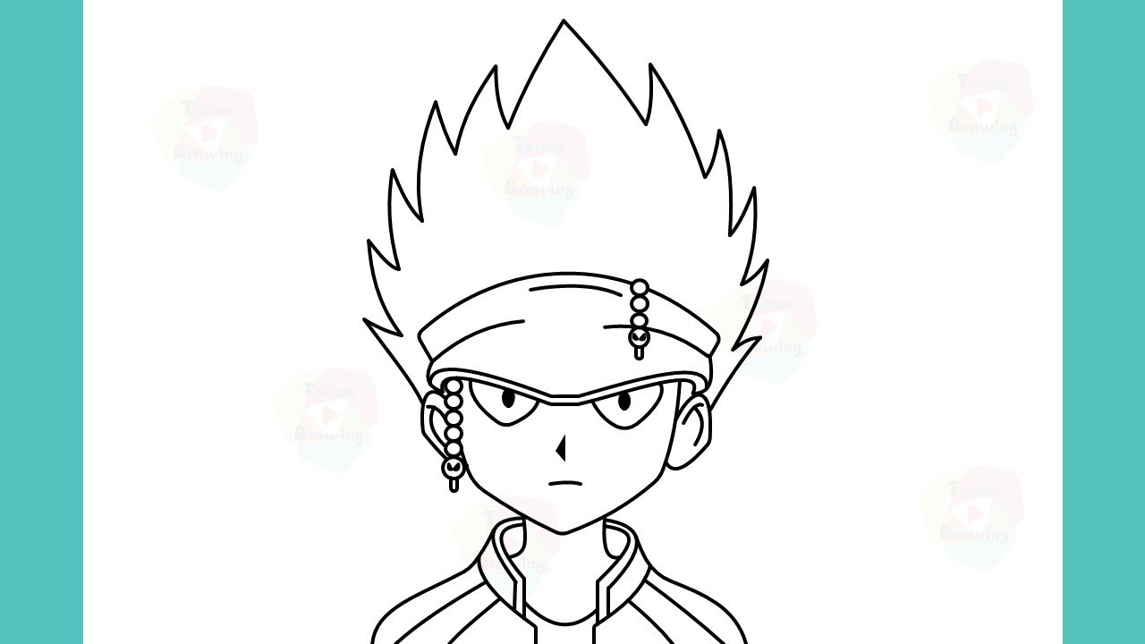 how to draw Daigo Kurogami from Beyblade Burst drawing