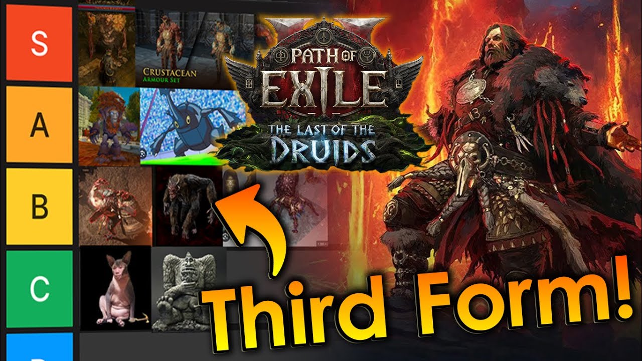 Список уровней ТРЕТЬЕЙ ФОРМЫ Друида PoE 2 &mdash; ДЕЙСТВИТЕЛЬНО лучшие трансформации!